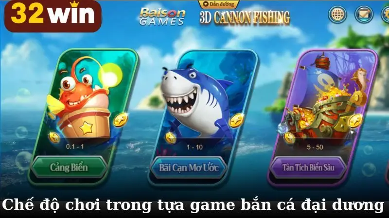 Sự đa dạng của các chế độ chơi bắn cá đại dương