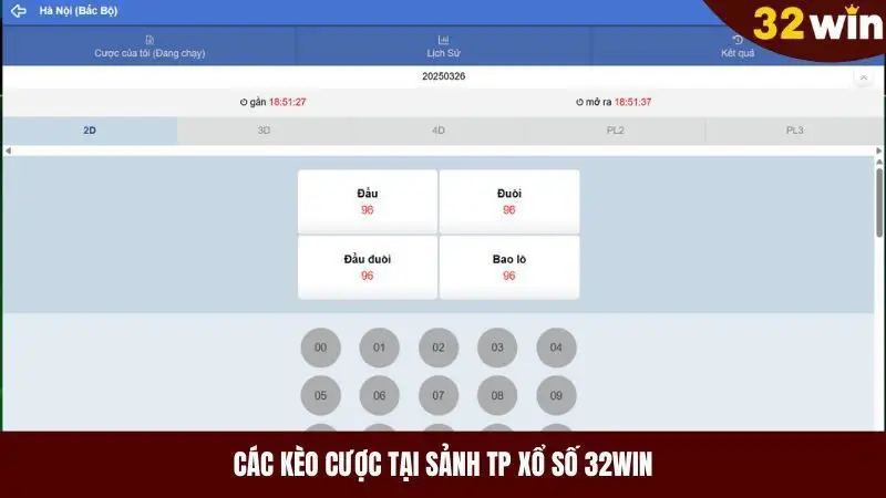 Các loại hình cược có thể chơi tại sảnh TP xổ số 