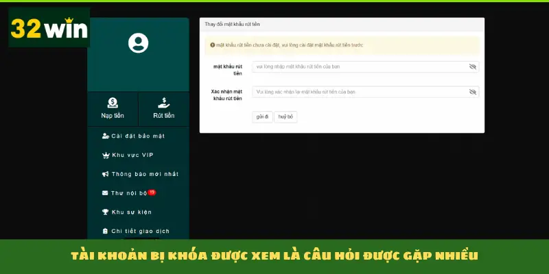 Tài khoản bị khóa được xem là câu hỏi được gặp nhiều
