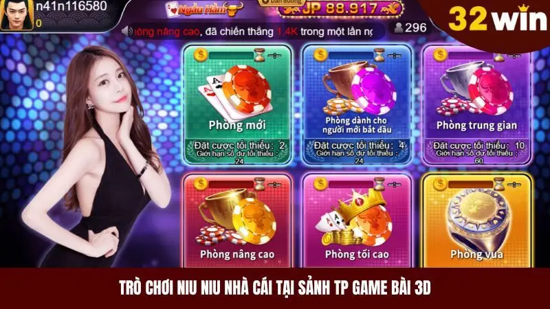 Niu niu nhà cái có cách chơi độc đáo tại sảnh game TP