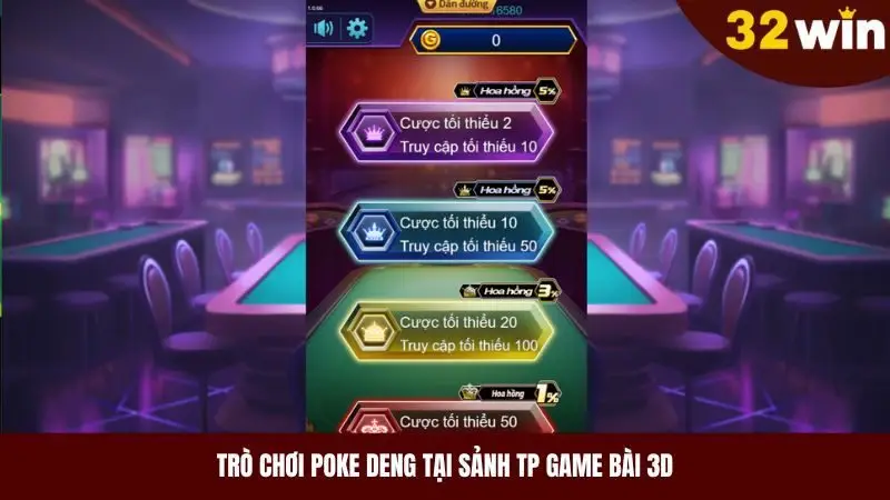 Trò chơi Poke Deng đa dạng phòng cược kèm chương trình hoa hồng hấp dẫn