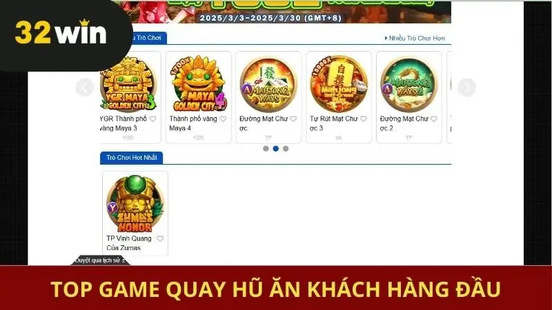 Top game quay hũ ăn khách hàng đầu