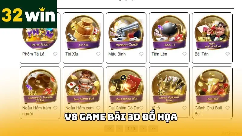 Đồ họa game bài tại 32WIN đảm bảo đặc sắc và vô cùng chất lượng