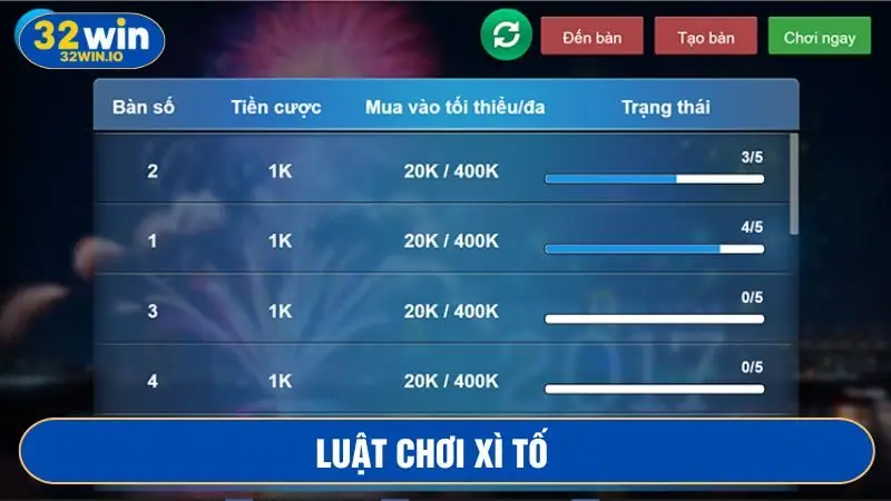 Người chơi tiến hành đặt cược trước khi thi đấu